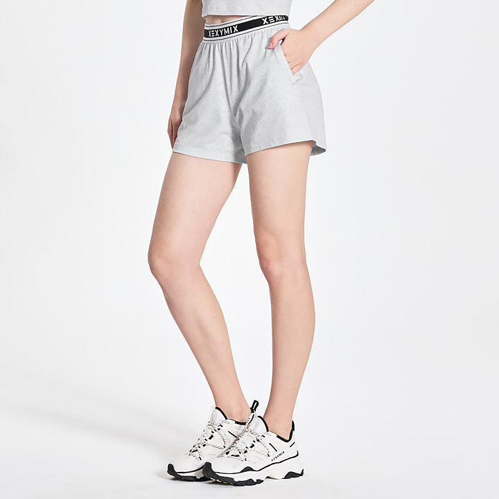 Daily Logo Banding Shorts_Light Melange