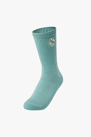 Embroided Crew Socks_Field Mint
