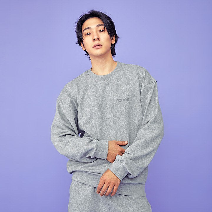 Small Letter Sweatshirt_Melange Gray