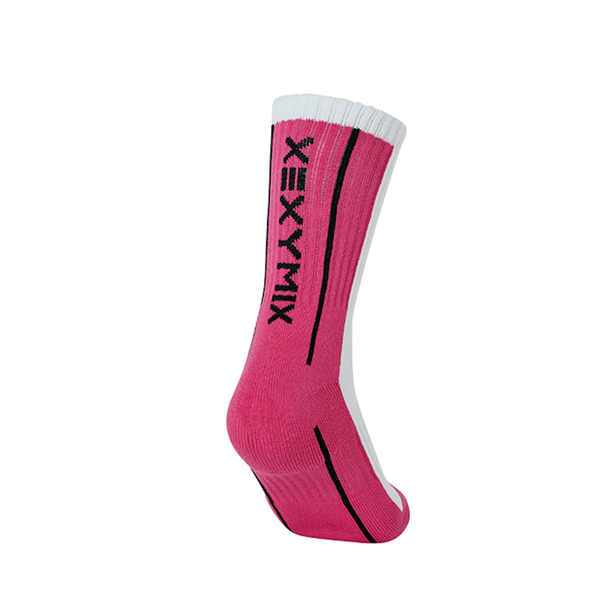 Half Colour Crew Socks_Fuchsia Pink
