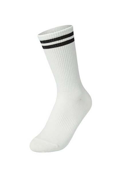 Non-Slip Line Crew Socks_Line Black