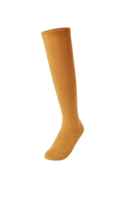 Basic Knee Socks_Milky Mustard
