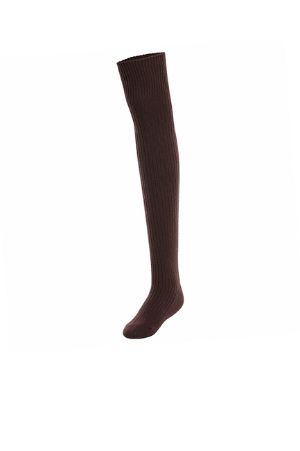 Knitted Knee Socks_Brown