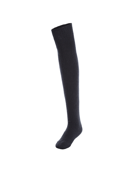 Knitted Knee Socks_Charcoal