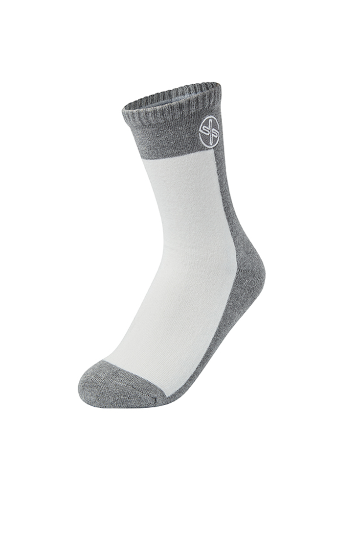 Colour Block Crew Socks_Melange Gray