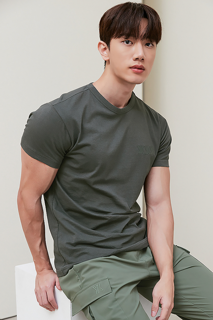 Muscle Fit Dual Short Sleeve_City Khaki