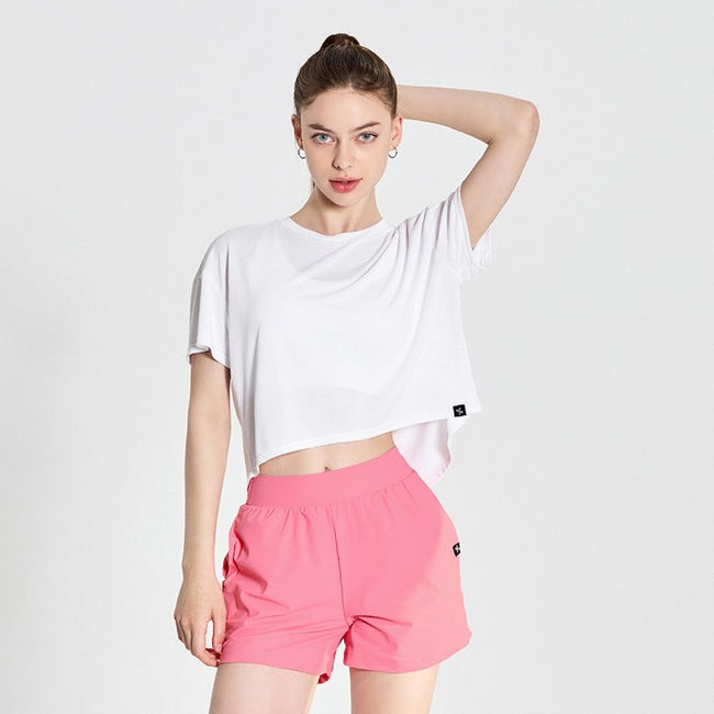 Back Slit Crop T-Shirt_Ivory