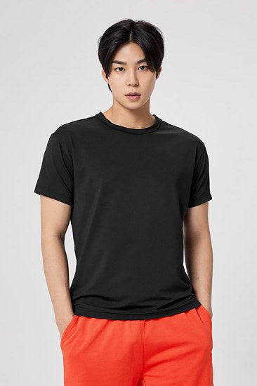 Men's Ice Feather Muscle Fit Short Sleeve_Black