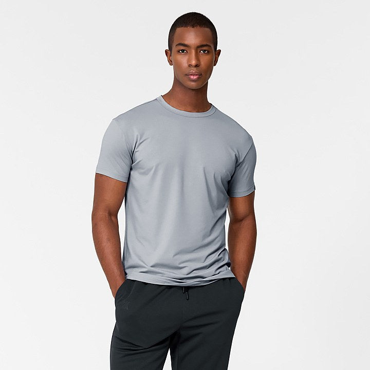 Men's Ice Feather Muscle Fit Short Sleeve_Cooling Gray