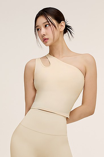 XELLA™ Intension Cut Out One Shoulder Bra Top_Ecru Cream