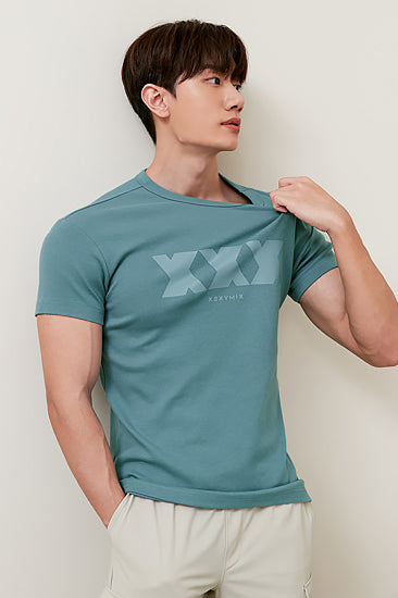 Muscle Fit Short Sleeve_Gentle Dusty Blue