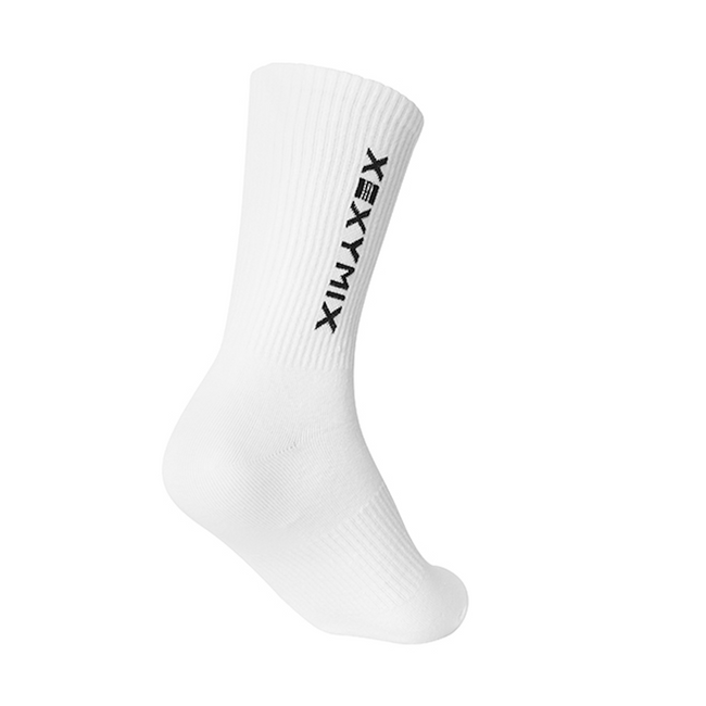 Smile Crop Socks_White