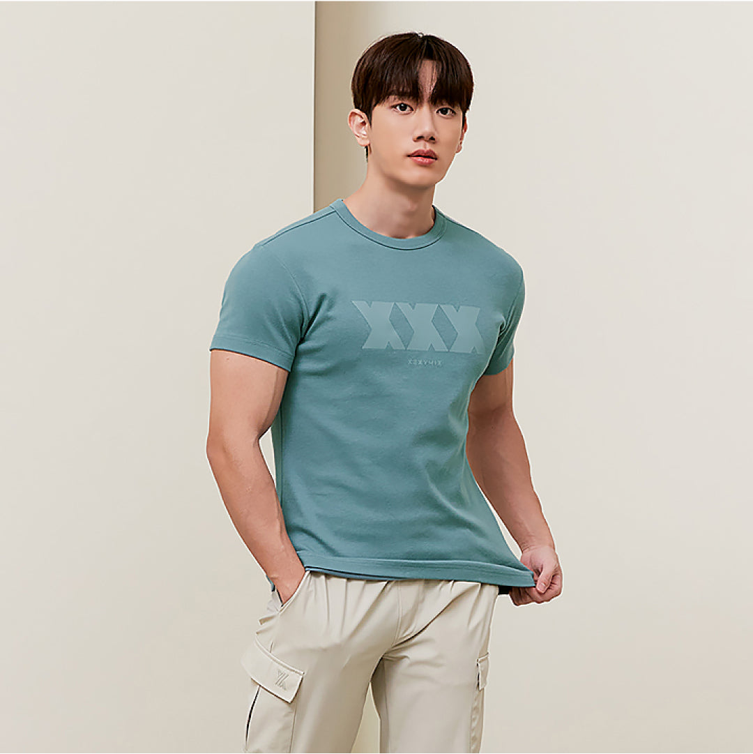 Muscle Fit Short Sleeve_Gentle Dusty Blue