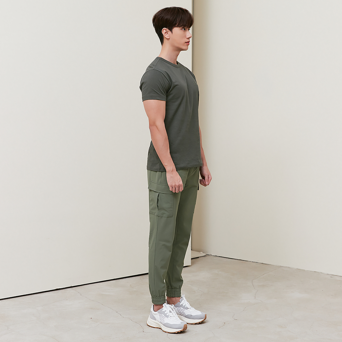 Comfortable Cargo Jogger Pants_Khaki