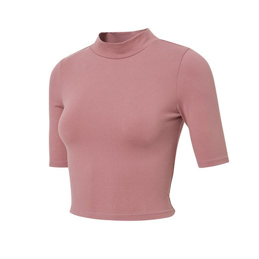 Half Neck Short Sleeve_Indy Pink