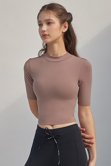 Half Neck Short Sleeve_Lollipink
