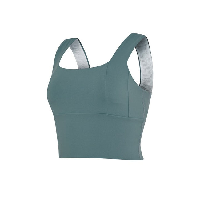 Wide Square Neck Crop Top_Teal