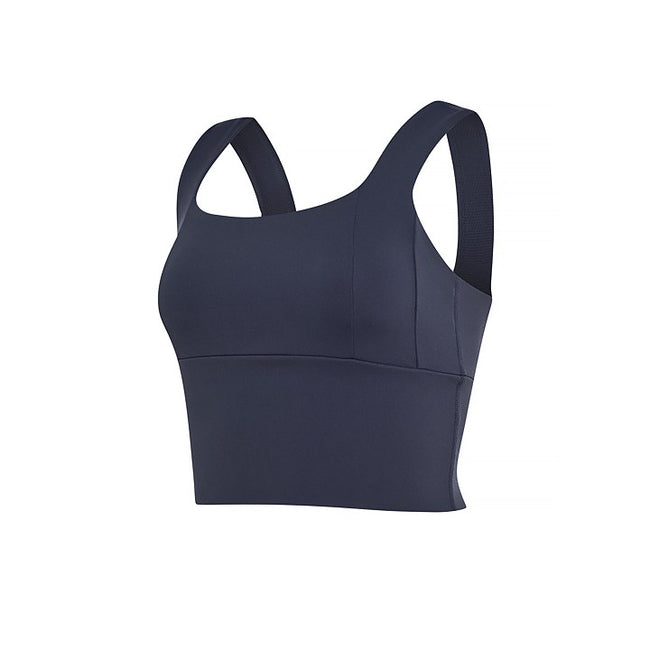 Wide Square Neck Crop Top_Navy