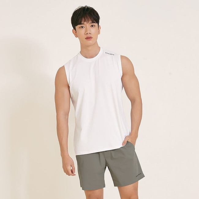 Cool Mesh Basic Sleeveless_Curve White