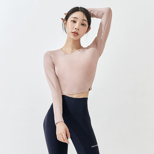 Feather Crop Top_Evening Pink