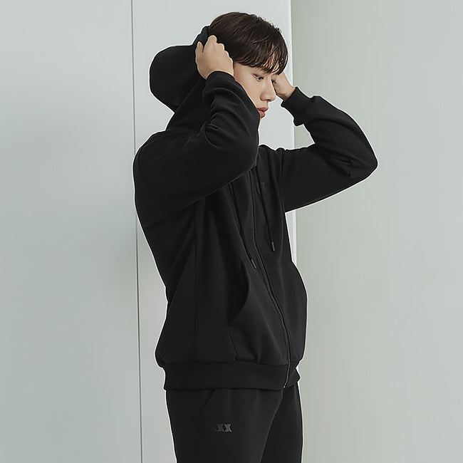 Heat-flex Zip-Up Hoodie_Black