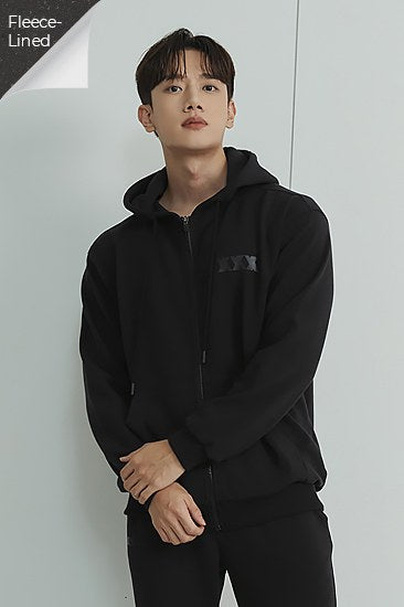 Heat-flex Zip-Up Hoodie_Black