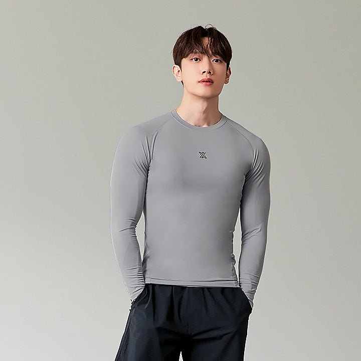 Base Tech Long Sleeve_Pull Up Light Gray