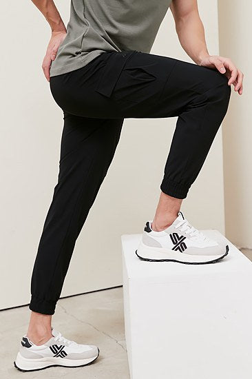 Comfortable Cargo Jogger Pants_Black