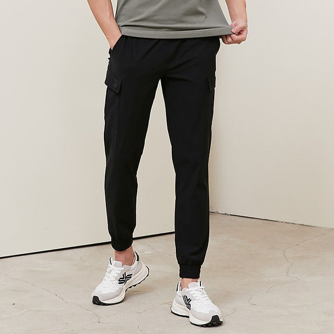 Comfortable Cargo Jogger Pants_Black