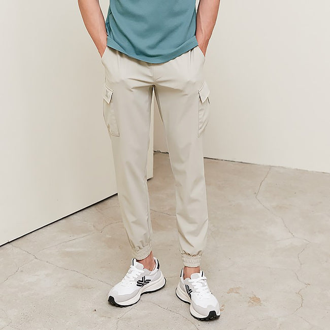 Comfortable Cargo Jogger Pants_Windy Beige