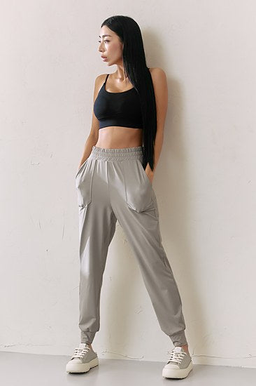Medium Feather In-Band Jogger Pants_Shimmer Gray
