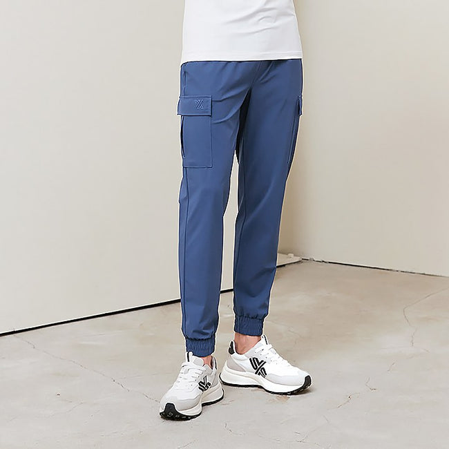Comfortable Cargo Jogger Pants_Windy Blue